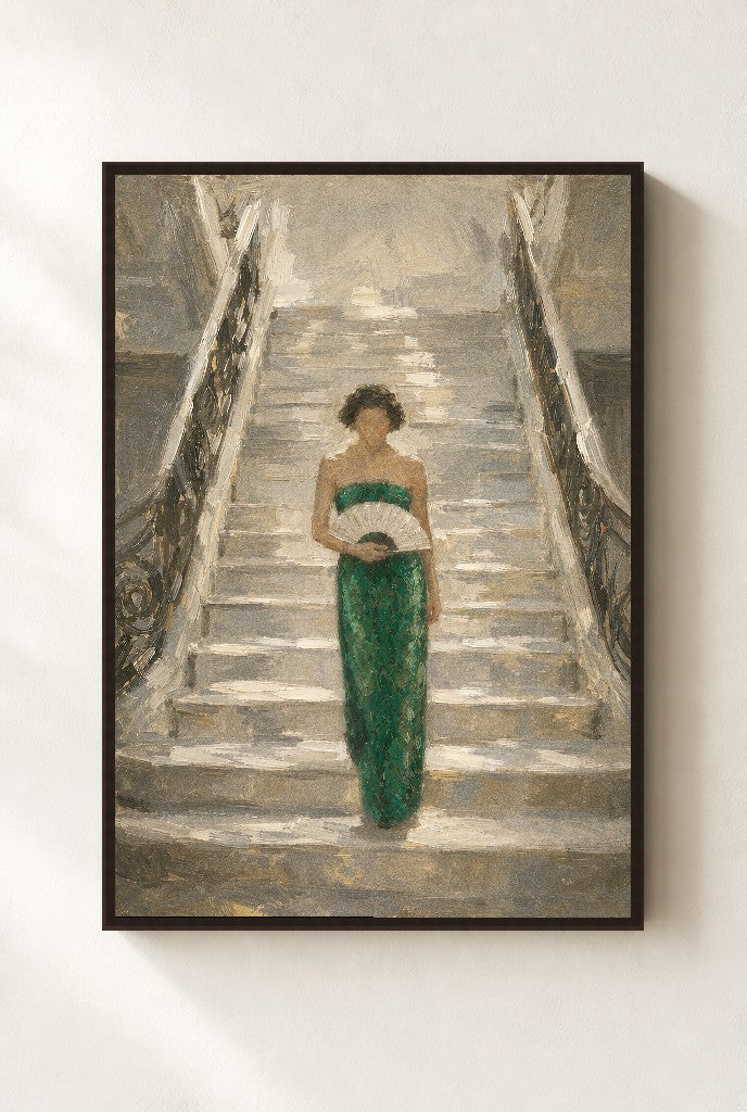 Python and the Staircase, framed close-up, walnut
