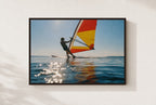 Catch the Wind, framed, walnut