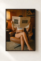 Front Page, Bare Feet, framed, walnut