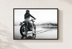 Salt and Throttle, framed, walnut