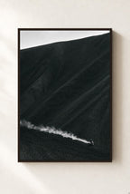 Smoke on the Slope, framed, walnut