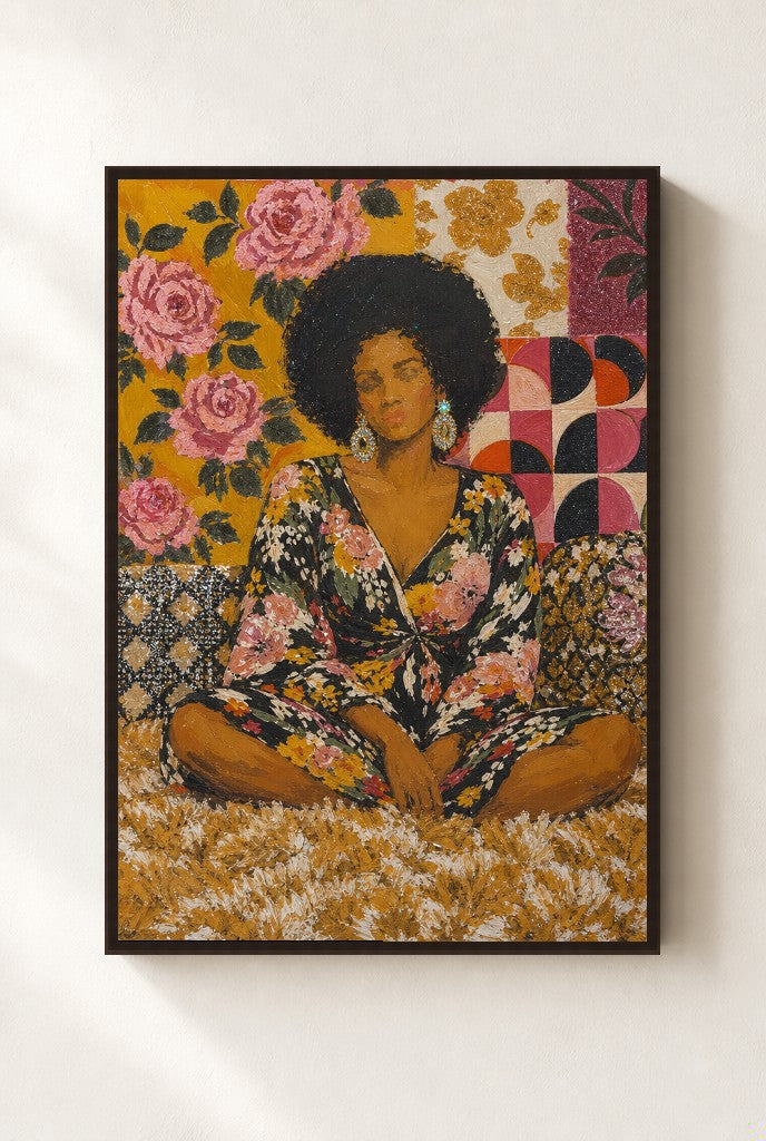 Paisley, and a Look, framed close-up, walnut