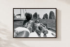 Faraglioni from the Bow, framed, walnut