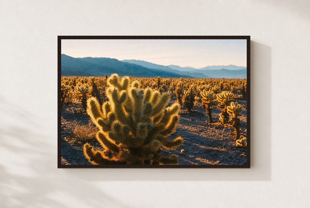 Cholla Gold, framed, walnut