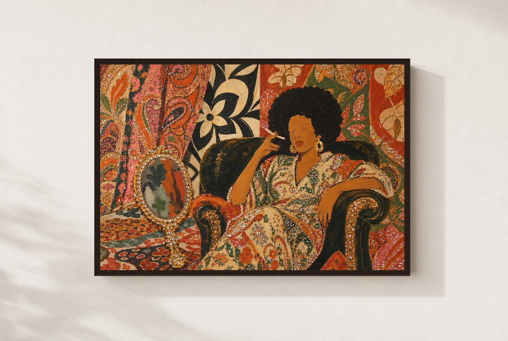 Of Two Faces, framed close-up, walnut